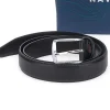 NAVIGARE Set Cofanetto cintura e portafoglio nero in vera pelle PR008-1