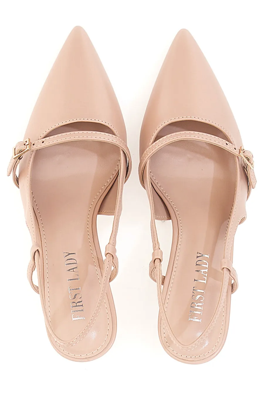 FIRST LADY SingBack Nude Pump mit spitzem Absatz P530 NACKT Best