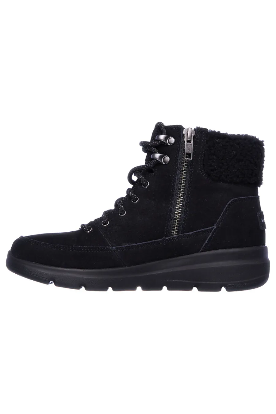 Donna SKECHERS – Glacial Ultra Woodlands – e Wildleder-Stiefeletten mit Sherpa-Futter