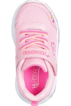 SKECHERS Play Scene Fun Squad – Rosa Sneaker mit Glitzer und verzierter Sohle