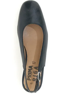 PRIMA RIGA Slingback nere in vera pelle con tacco basso 21684LIDY New