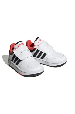 ADIDAS Snaekers bianche con velcro HOOPS 3.0