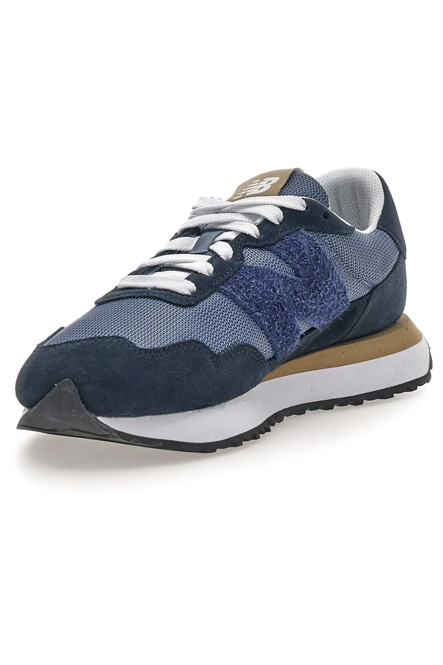 Uomo NEW BALANCE Sneaker blu inserti in pelle M2374EK