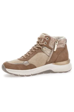 Donna RELIFE Sneakers alte beige con interno caldo e zip laterale 25807B04R