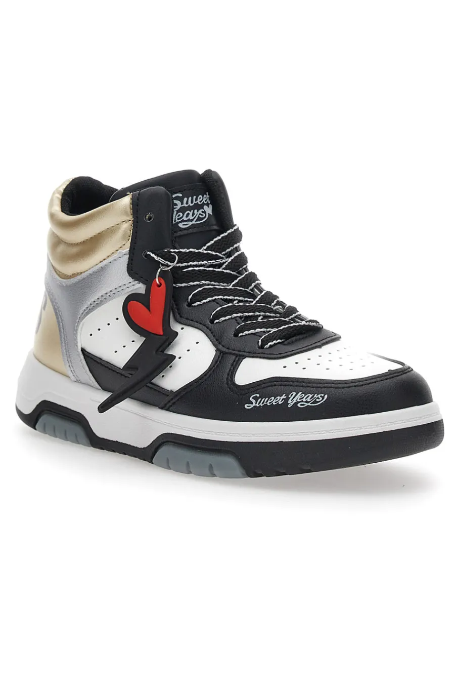 SWEET YEARS Sneakers Alte Bianche e Nere 8580