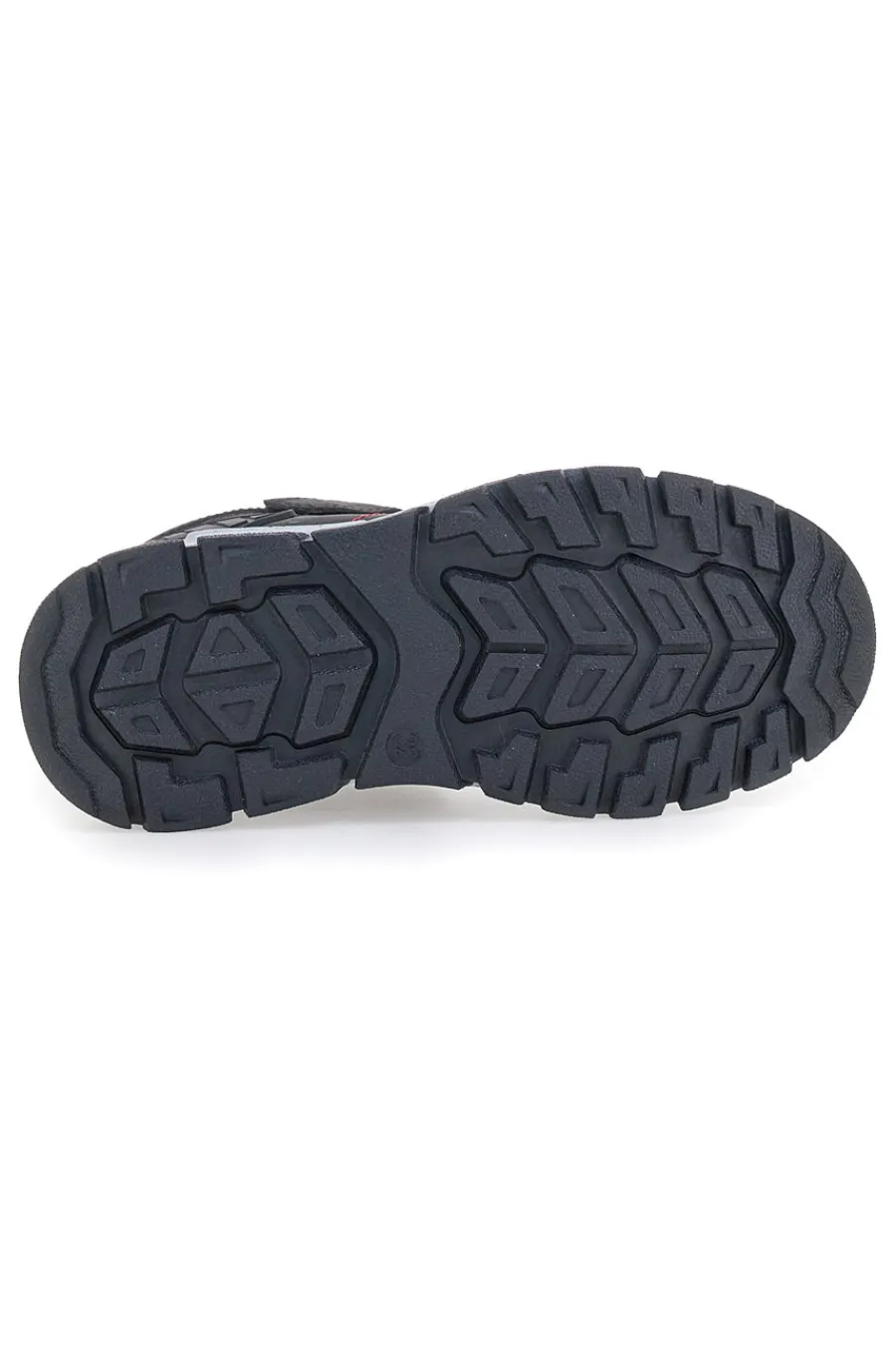 PITT KIDS Sneakers alte nere con dettagli rossi e strappo 129