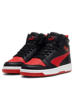 PUMA Sneakers Alte Nere e Rosse Rebound V6 mid