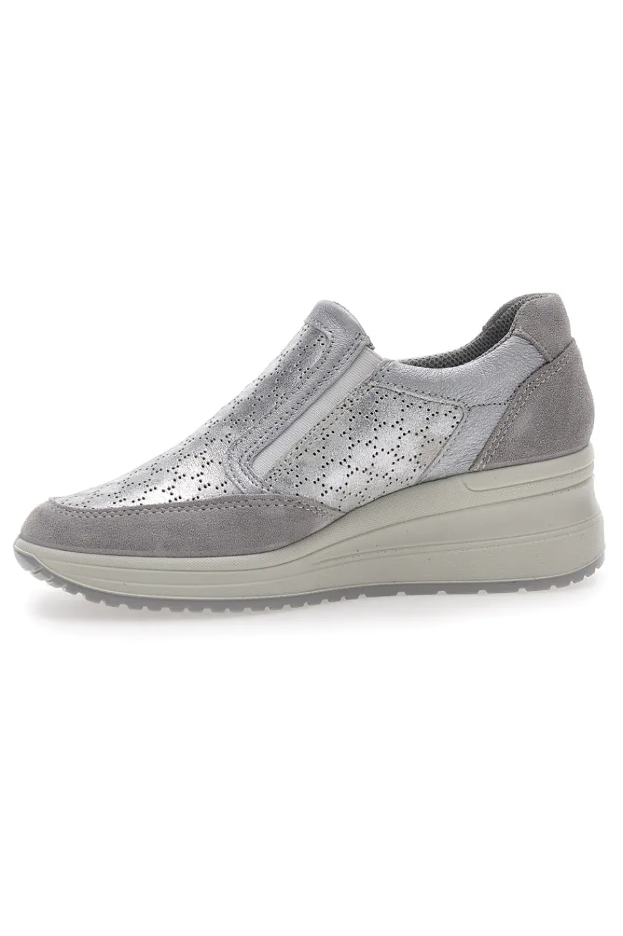 IMAC Sneakers Argento In Pelle Con Zeppa 555730 Best