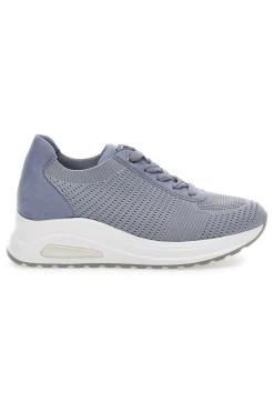 INBLU Sneakers azzurre in tessuto traspirante con zeppa 485IN AZZURRO Outlet