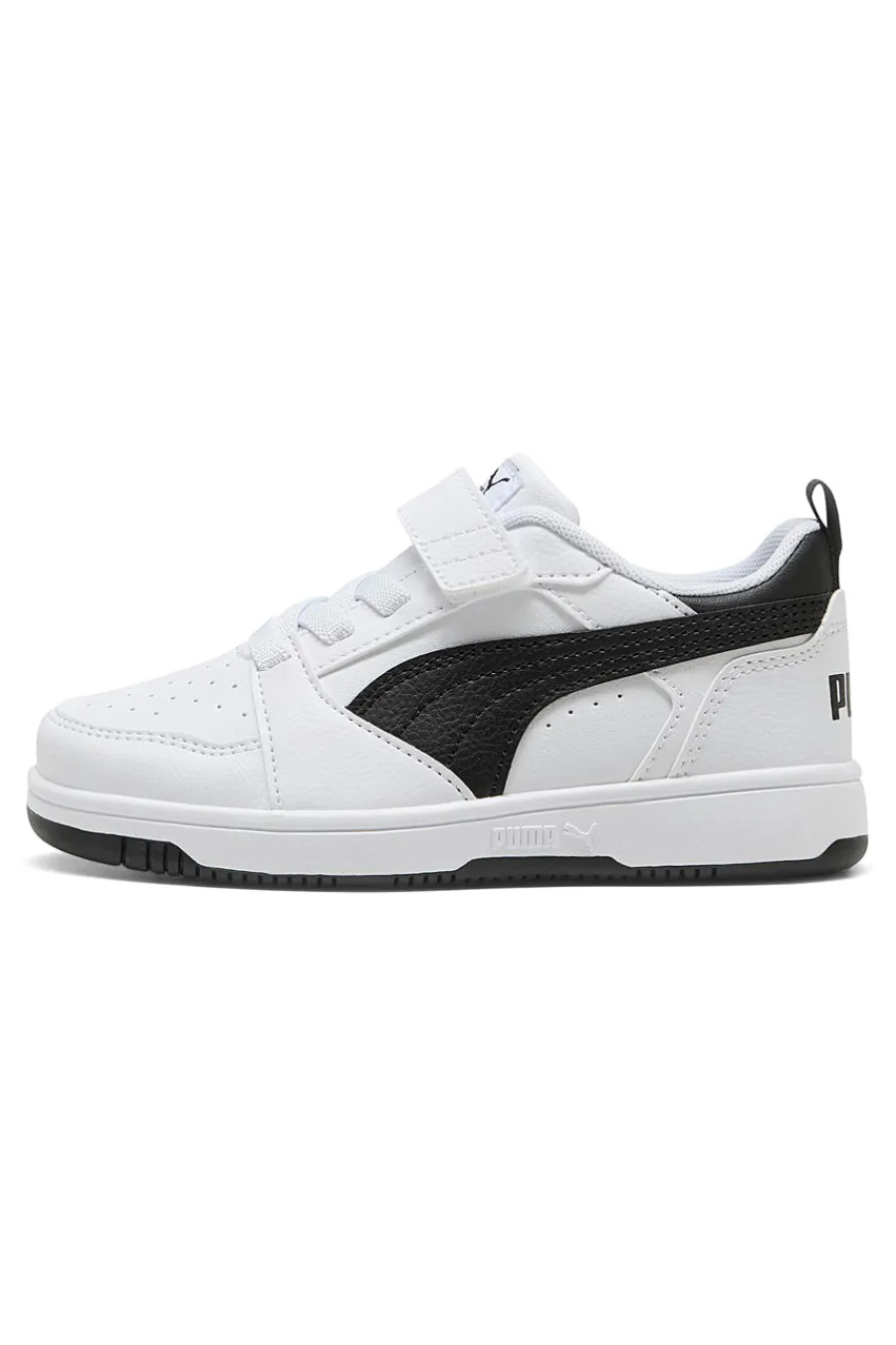 PUMA Sneakers bambino bianche e nere Rebound V6 Lo AC+ PS