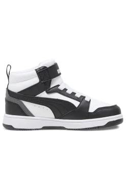 PUMA Sneakers bambino bianche e nere mid Rebound V6 Mid AC+ PS