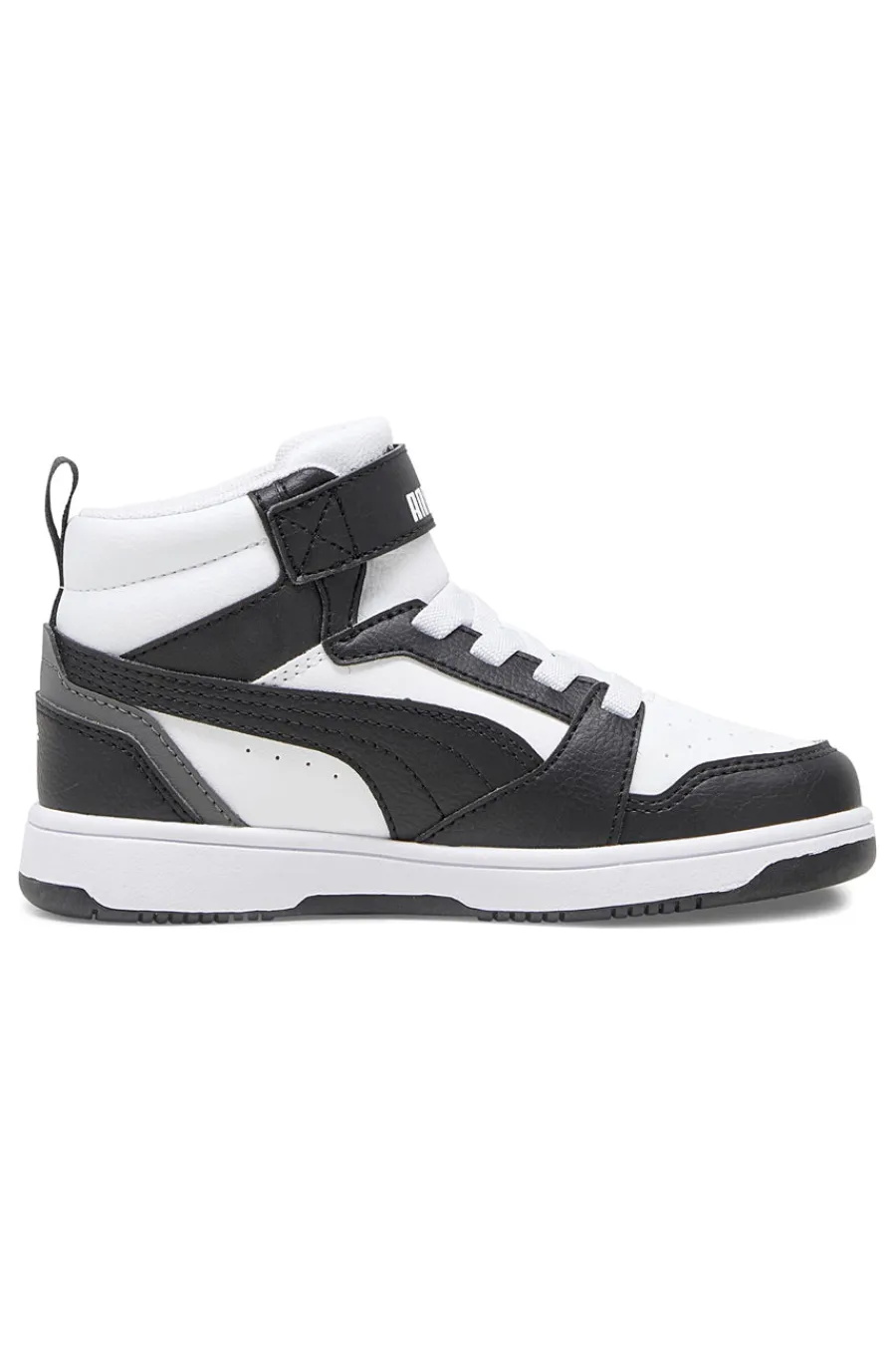 PUMA Sneakers bambino bianche e nere mid Rebound V6 Mid AC+ PS