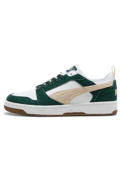 Uomo PUMA Sneakers basse verdi e beige SoftFoam Rebound V6 Low SD