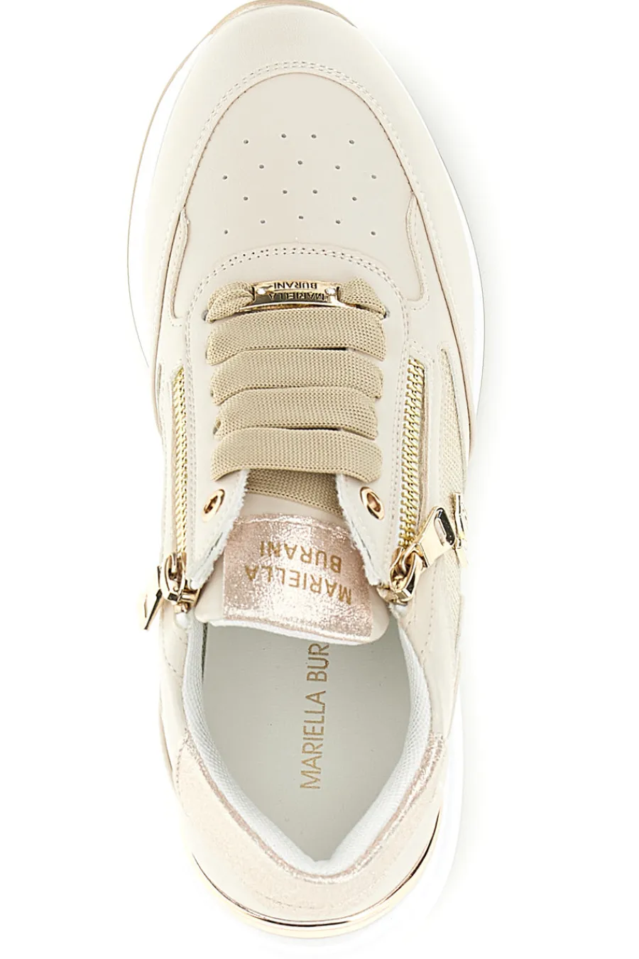 MARIELLA BURANI Sneakers con dettagli dorati 52100C14 BEIGE Hot