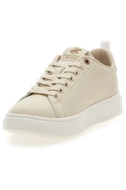 BEVERLY HILLS Sneakers beige con dettagli oro Polo Club HUBY LTX Best