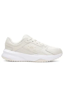 Donna UNDER ARMOUR Sneakers beige con inserti in pelle e suola ammortizzata Edge Leather