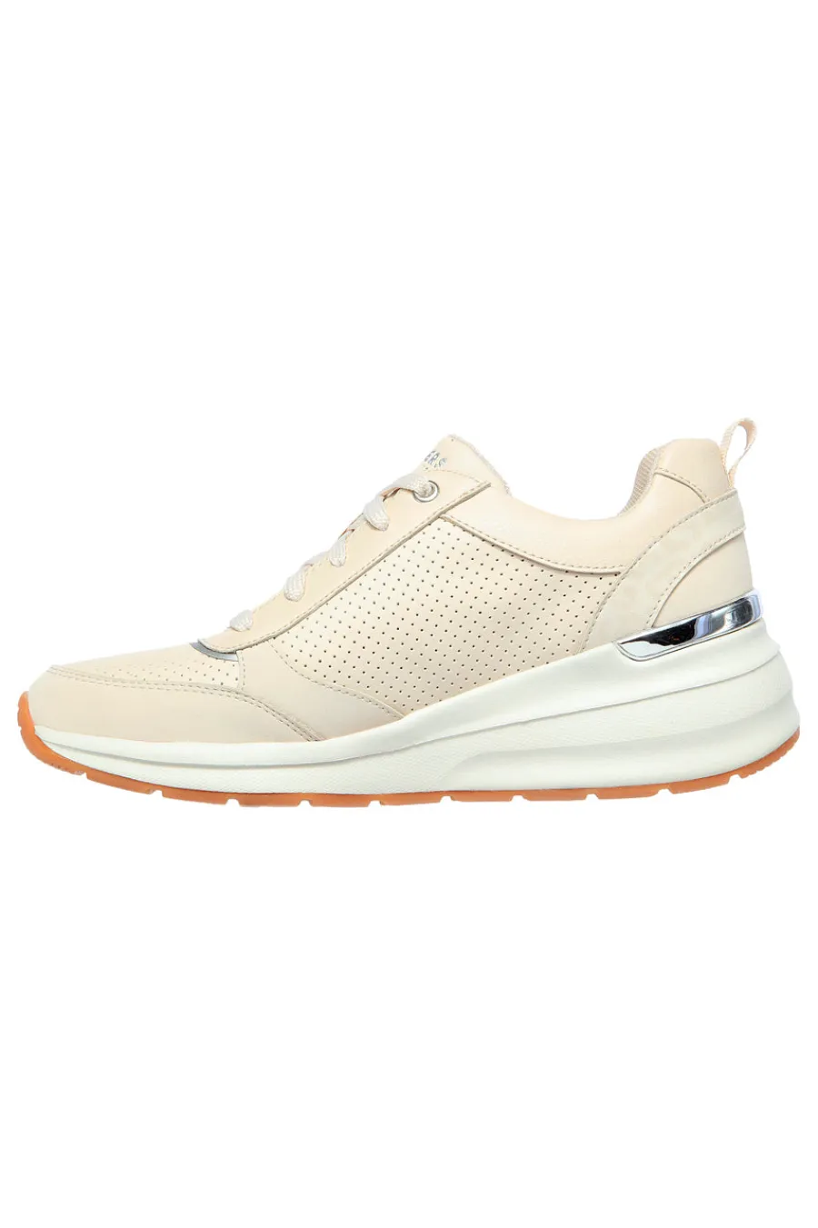 SKECHERS Sneakers beige con tomaia traforata e Memory Foam Billion Subtle Spots Outlet