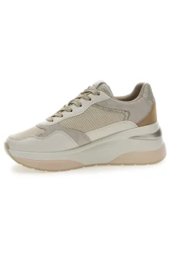MON DIEU Sneakers Beige in pelle zeppa comfort Pittarello capsule Benny