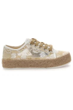ENERGY Sneakers beige in pizzo con suola corda E132 Sale