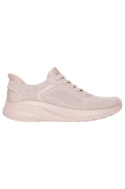 SKECHERS Sneakers beige slip-on in mesh con Memory Foam BOBS Squad Chaos Current Muse