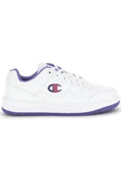 CHAMPION Sneakers bianca dettagli viola RD18 Low G GS Clearance