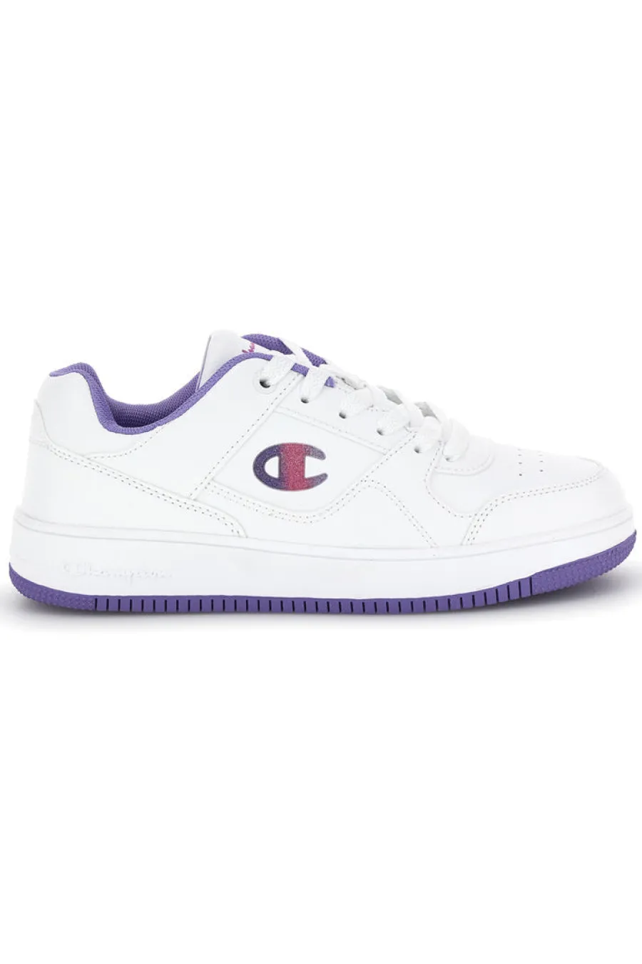 CHAMPION Sneakers bianca dettagli viola RD18 Low G GS Clearance