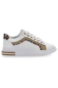 Donna PRIMA RIGA Sneakers Bianche Con Dettagli ati 435