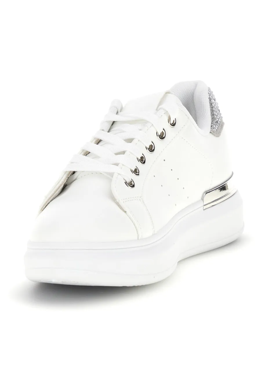 CAFÈ COST Sneakers bianche con dettagli argento Cafè Cost 45JH07267 BIANCO Best
