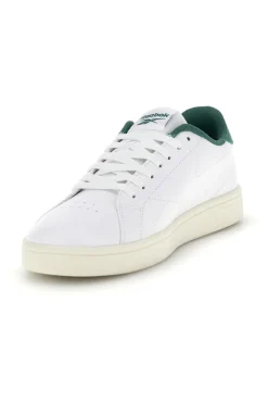 Uomo REEBOK Sneakers bianche con dettagli verdi in pelle Court clean