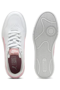 PUMA Sneakers bianche con dettagli rosa Court Lally JR Discount