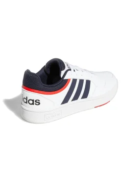 Uomo ADIDAS Sneakers bianche con dettagli blu e rossi Hoops 3.0