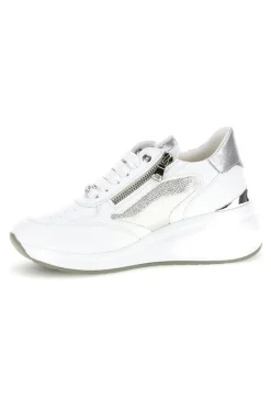 MARIELLA BURANI Sneakers bianche con dettagli silver 52100C1441 New