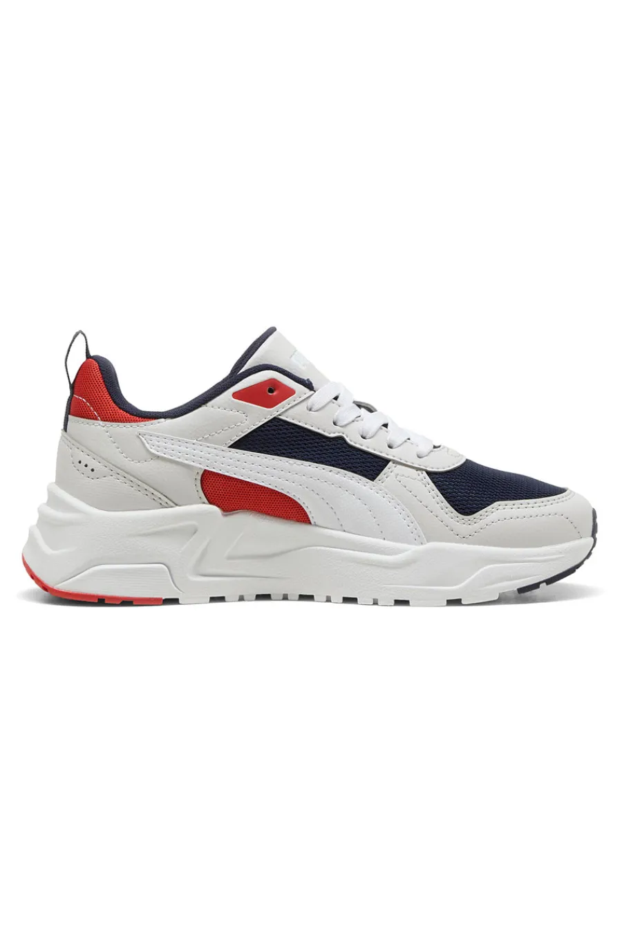 PUMA Sneakers bianche con dettagli navy e rossi Trinity 2 LT Jr Online