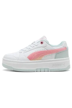 PUMA Sneakers bianche con dettagli rosa e azzurri platform Rebound Femme Space Belle Jr Hot