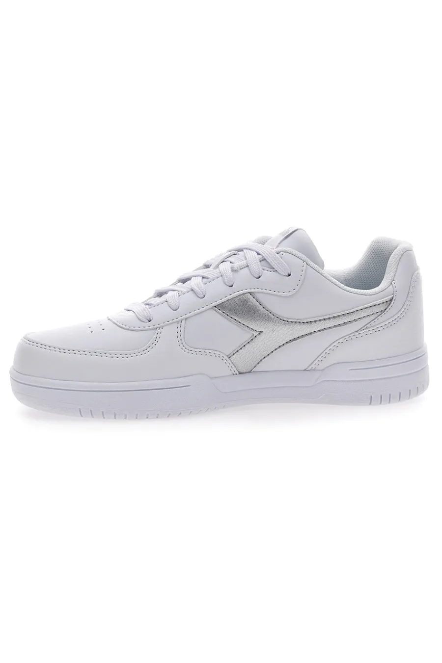 DIADORA Sneakers Bianche con Fregio Argento Raptor Low Moon WN Best