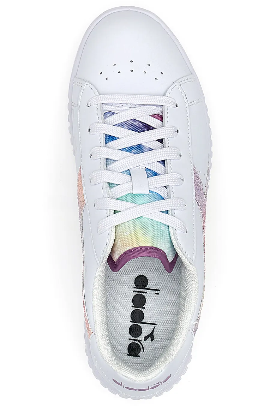 DIADORA Sneakers Bianche Con Fregio Arcobaleno Game Step Glow Gs