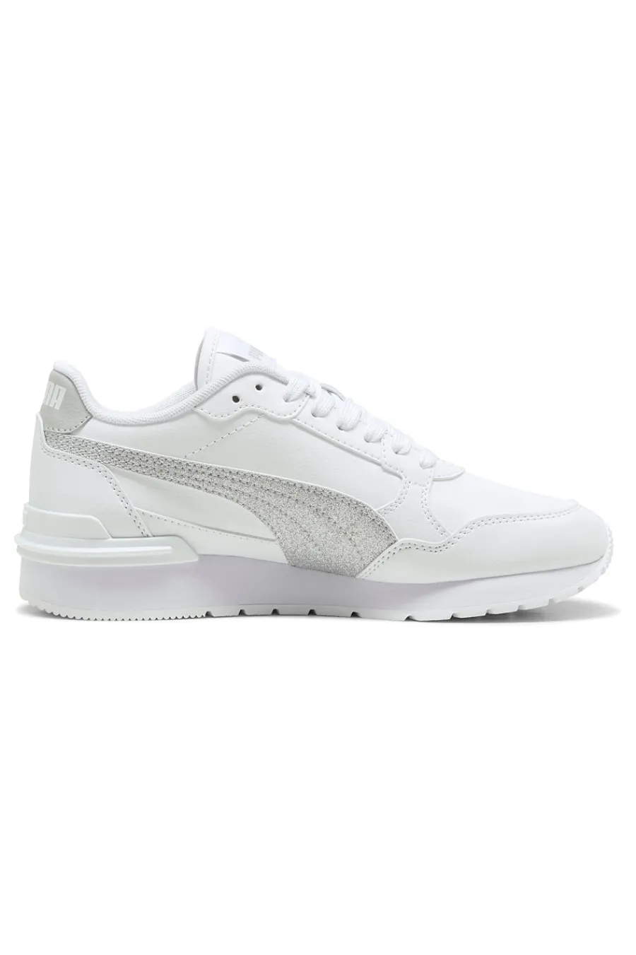 PUMA Sneakers bianche con glitter argento ST Runner v4 SL Glitter Jr New