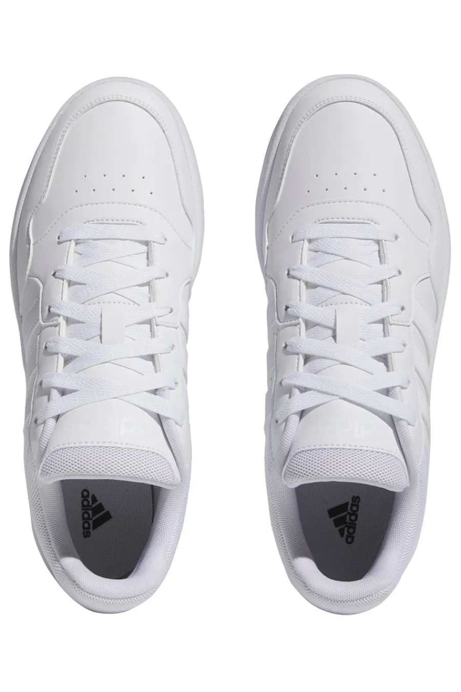 Uomo ADIDAS Sneakers Bianche con Lacci Hoops 3.0