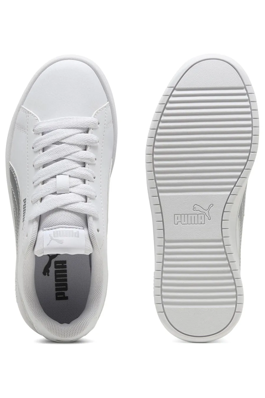 PUMA Sneakers Bianche con Logo Argento RICKIE CLASSIC JR