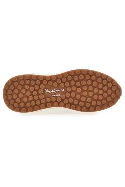PEPE JEANS Sneakers Bianche con Platform e Tomaia in Pelle WINSLOW ACTION M Discount