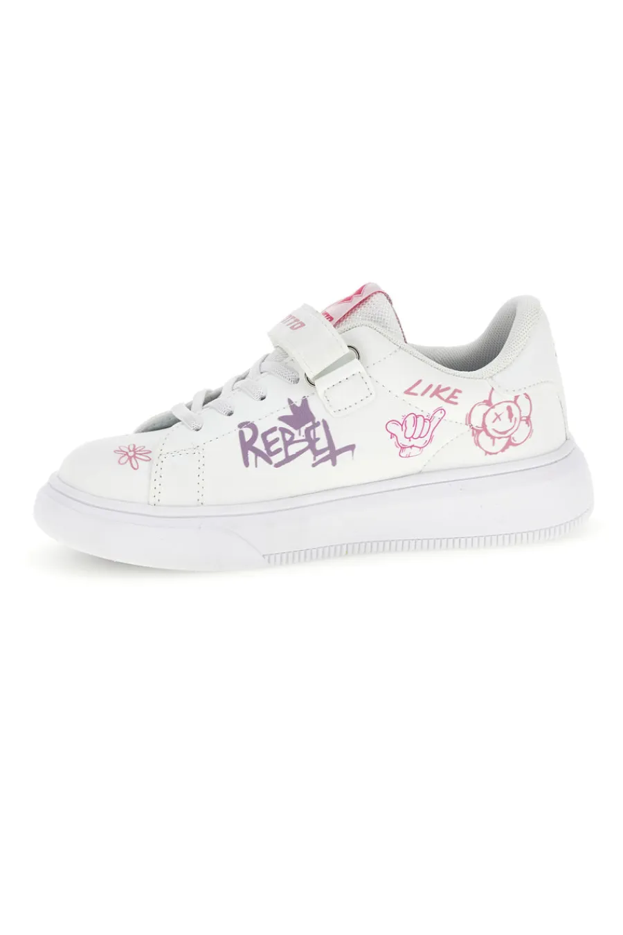 LOTTO Sneakers bianche con stampa e strappo Day Princess Amf Prt Cl S