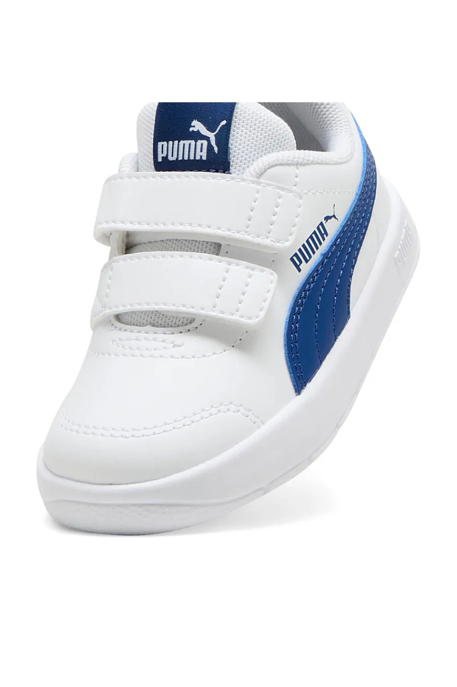 PUMA Sneakers bianche con strappo e logo Courtflex v3 v inf