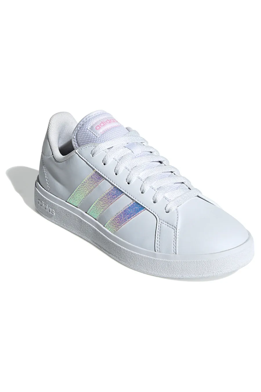 ADIDAS Sneakers bianche con strisce iridescenti in materie sintetiche Grand Court Base 2.0 Discount