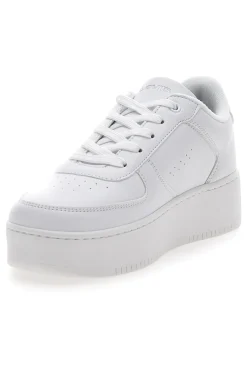 LEVI'S Sneakers Bianche con Tomaia Traforata e Platform NEW UNION BOLD