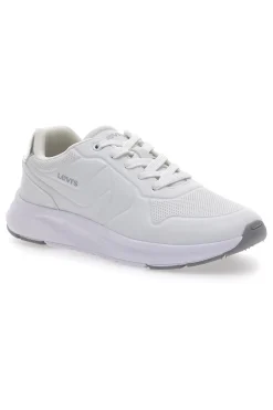 LEVI'S Sneakers bianche dettagli iridescenti Larry J WHITE/MIRROR New