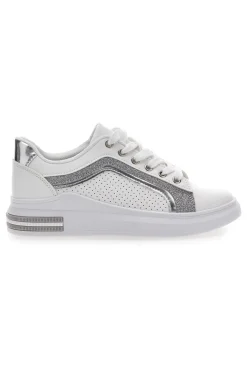 PRIMA RIGA Sneakers Bianche e 435 ARGENTO