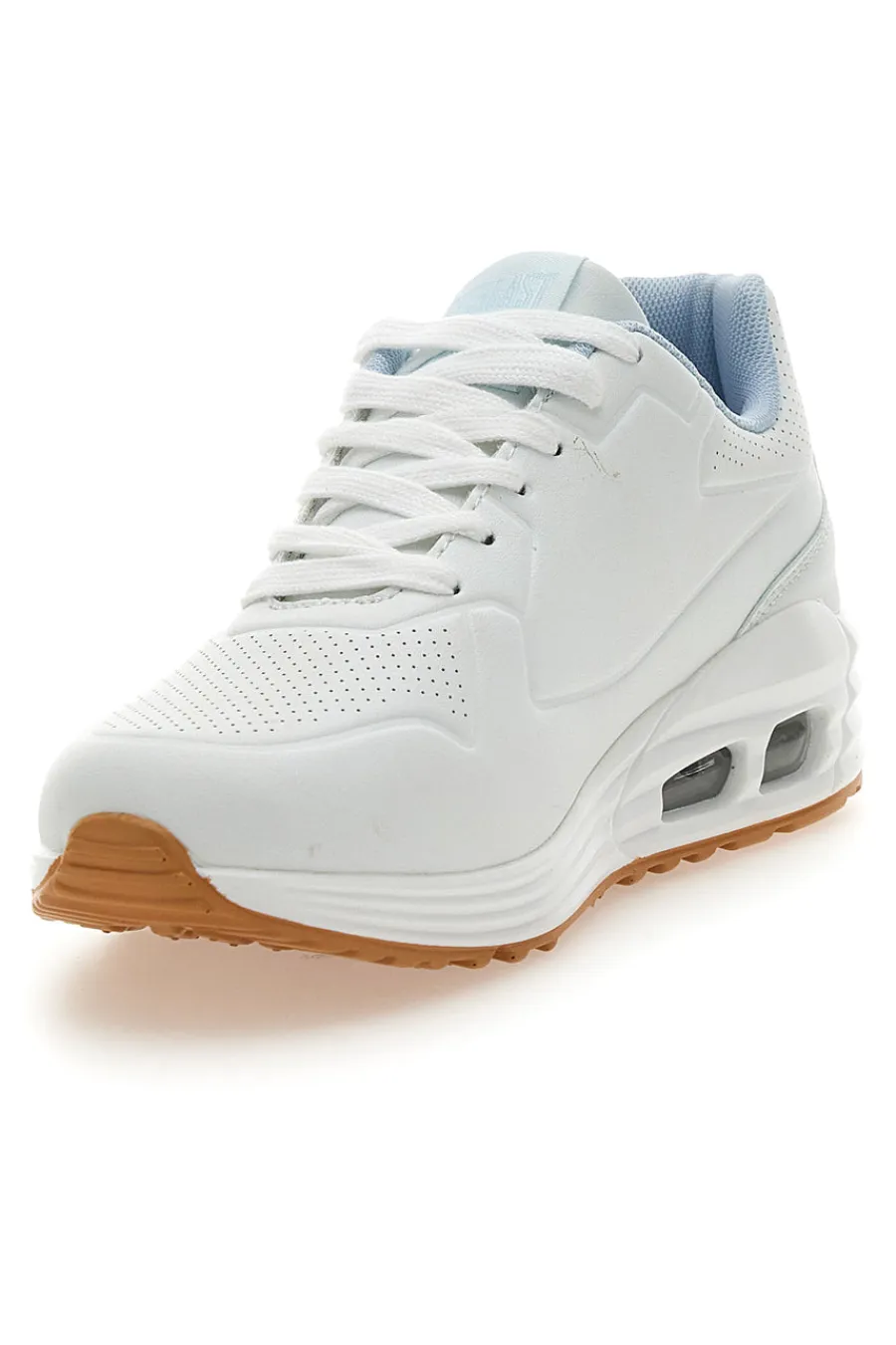 EVERLAST Sneakers Bianche e Azzurre Con Bolla ad Aria Ev822 Clearance