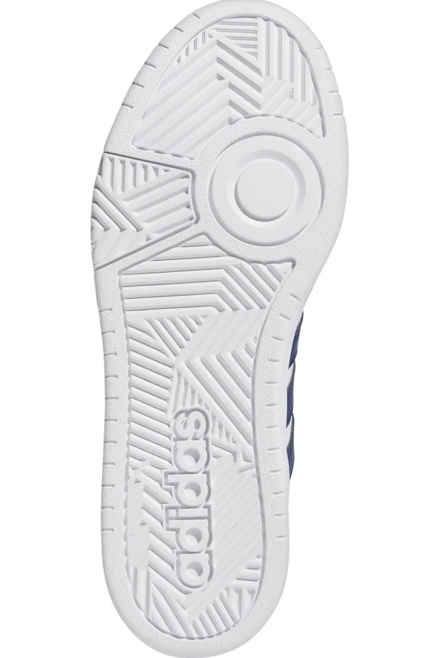 Uomo ADIDAS Sneakers Bianche e Blu Hoops 3 Mid