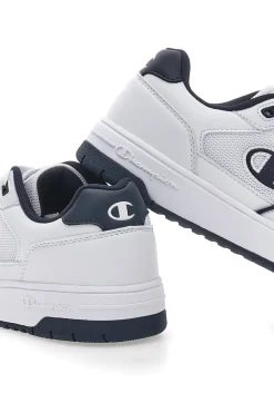Uomo CHAMPION Sneakers Bianche e Blu Con Logo Laterale RD18 Lite Mesh