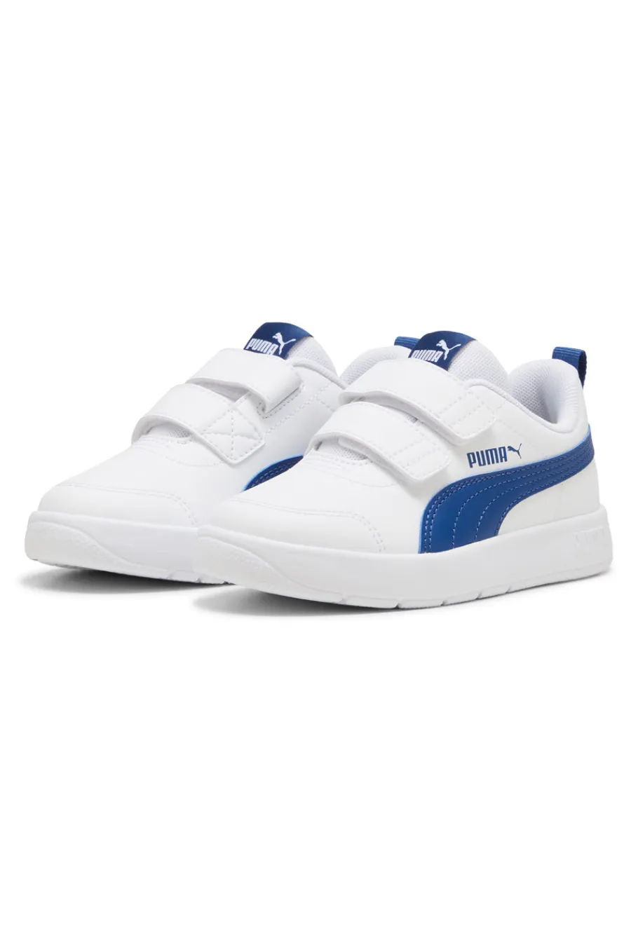 PUMA Sneakers bianche e blu con strappi Courtflex V3 V Ps